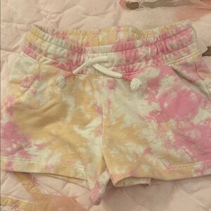 Cat & Jack Pink and Yellow Tie-Dye Kids Shorts